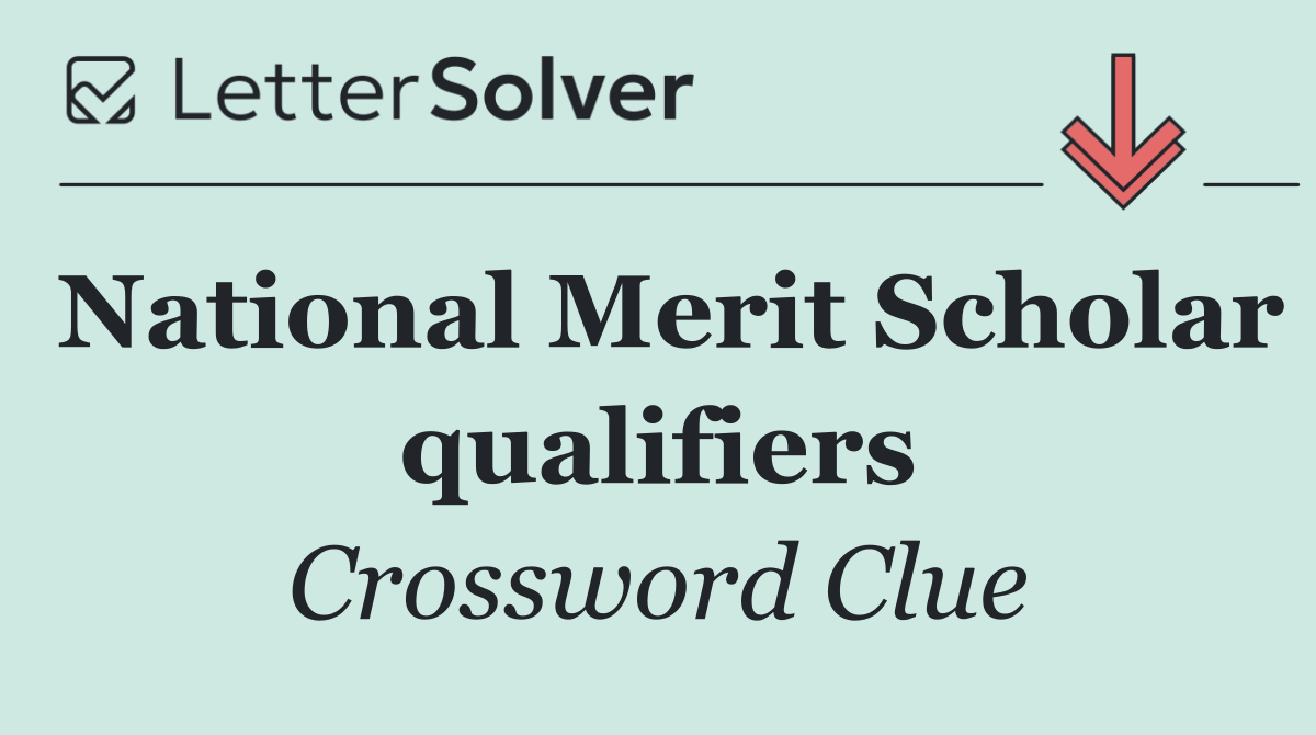 National Merit Scholar qualifiers