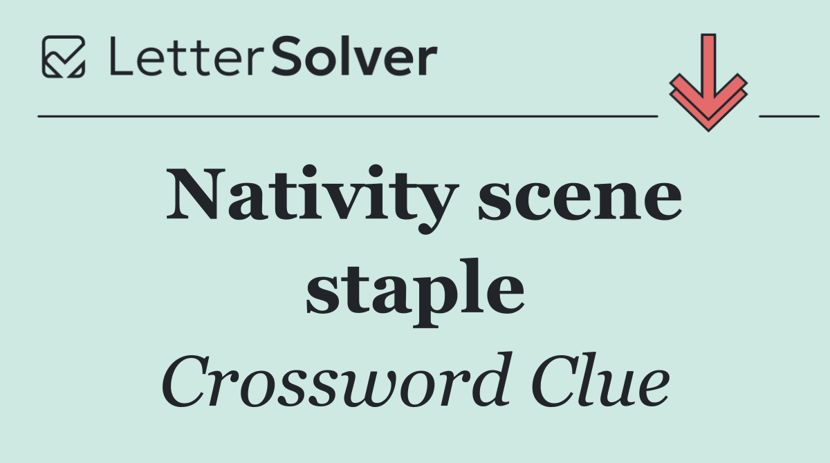 Nativity scene staple