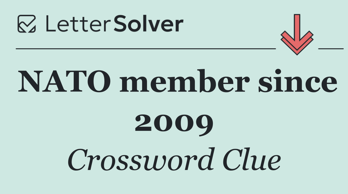 NATO member since 2009