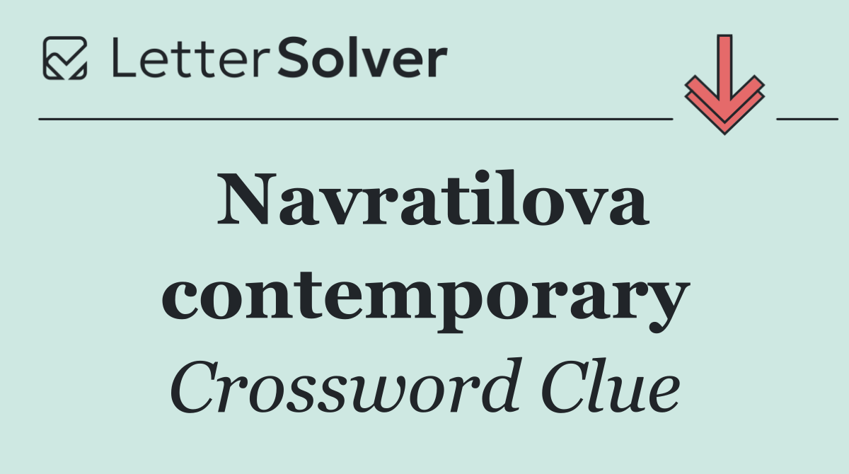Navratilova contemporary