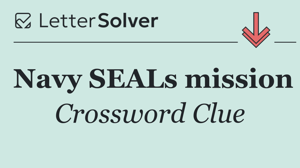 Navy SEALs mission