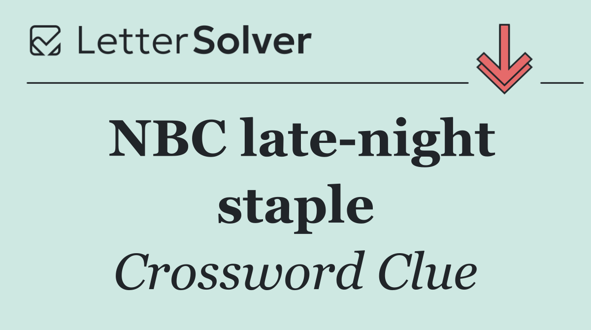 NBC late night staple