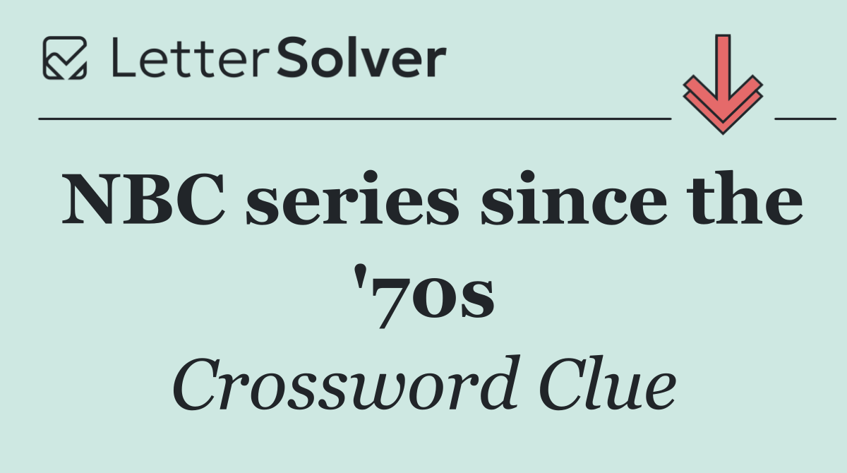 NBC series since the '70s