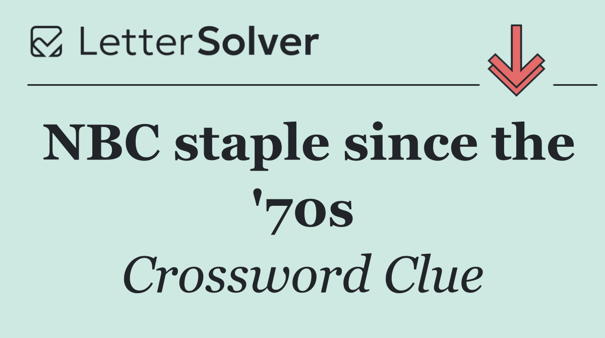 NBC staple since the '70s