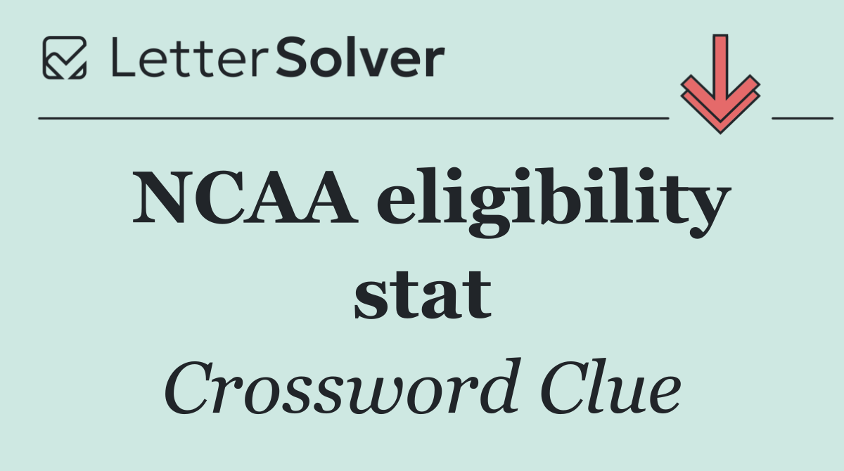 NCAA eligibility stat