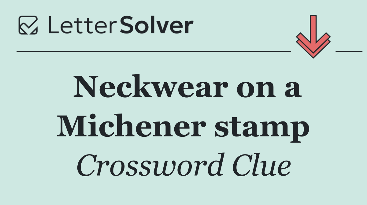 Neckwear on a Michener stamp