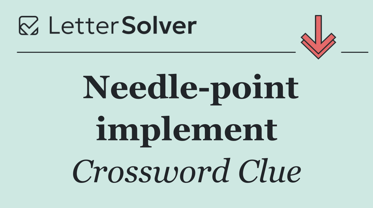 Needle point implement