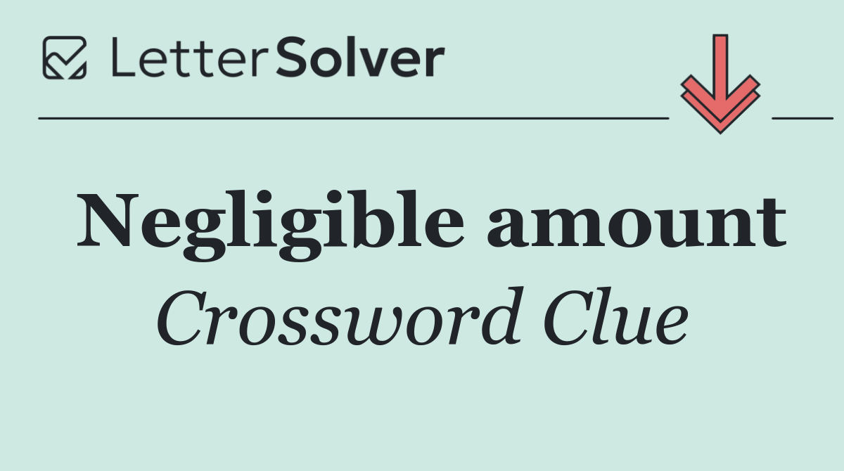 Negligible amount