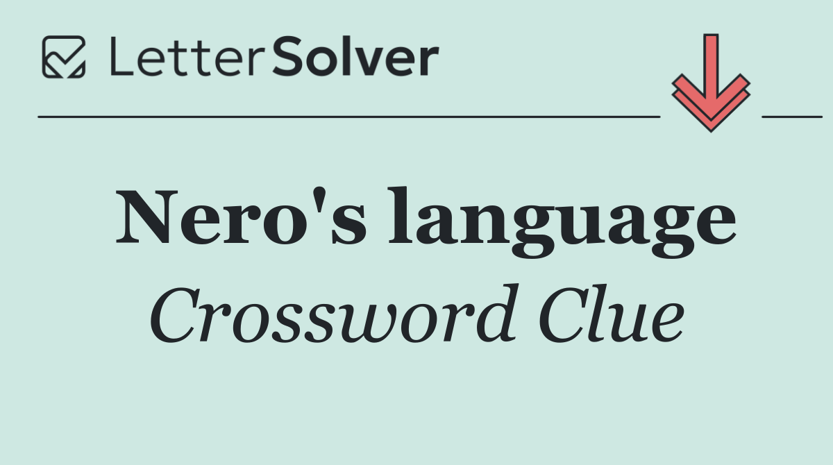 Nero's language