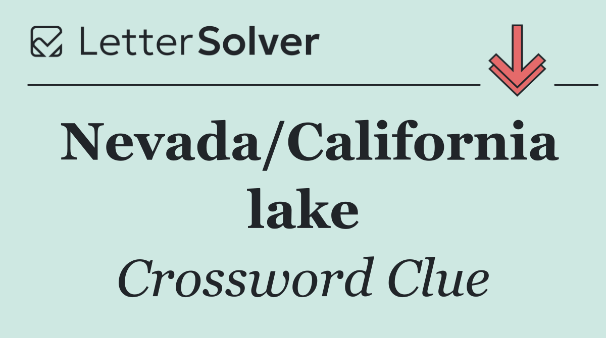 Nevada/California lake