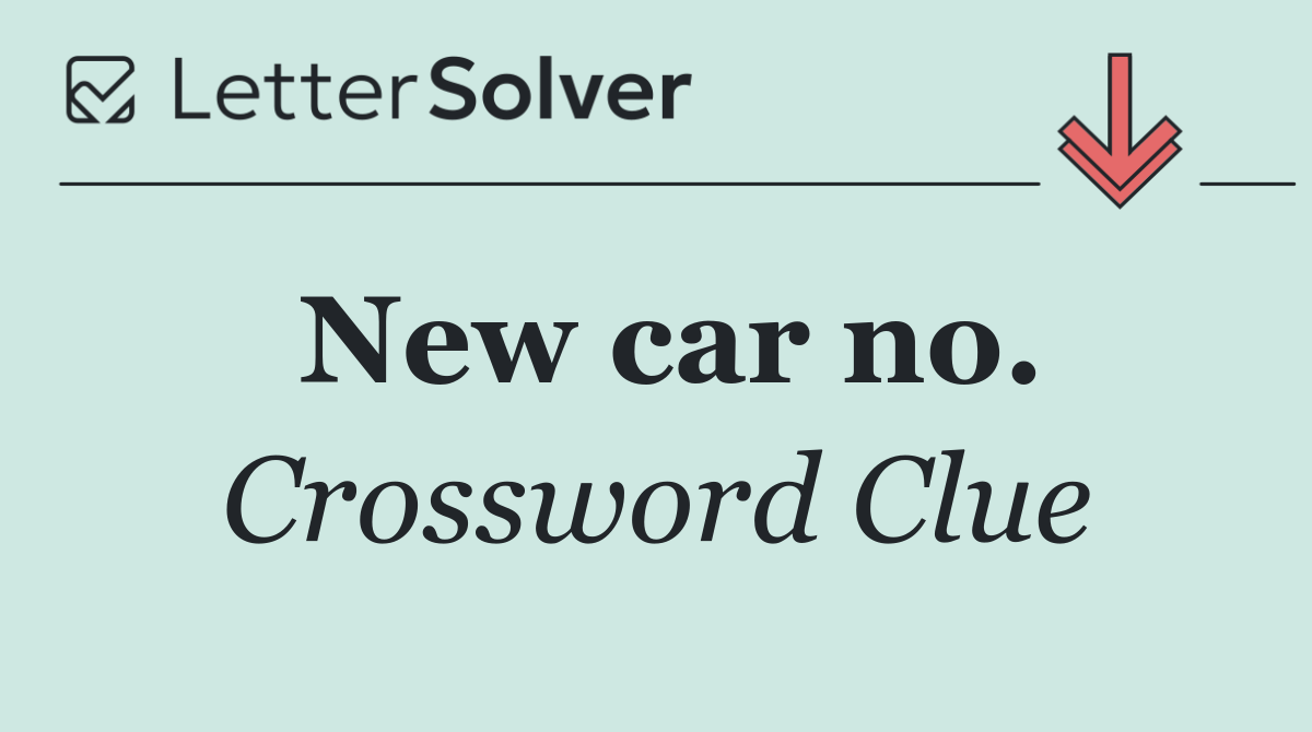 New car no.