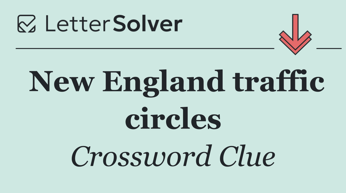 New England traffic circles
