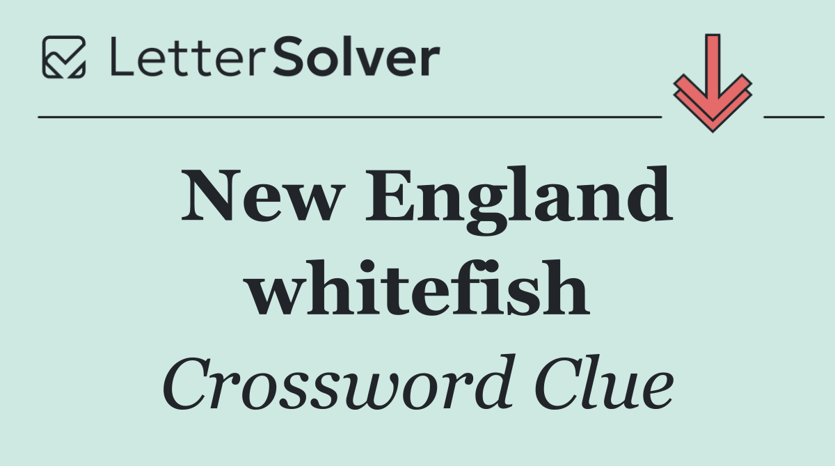 New England whitefish
