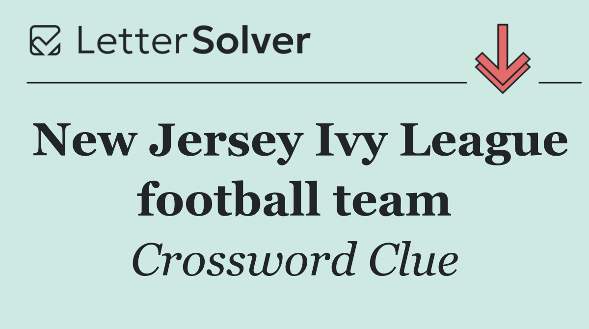 New Jersey Ivy League football team