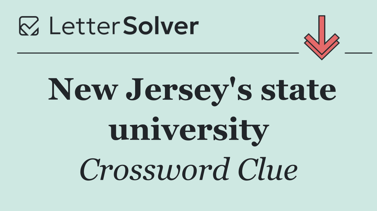 New Jersey's state university