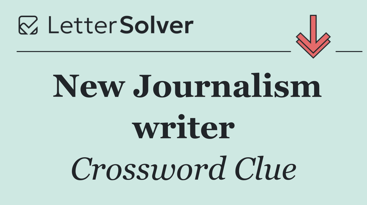New Journalism writer