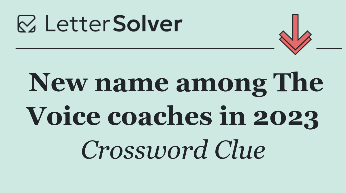 New name among The Voice coaches in 2023
