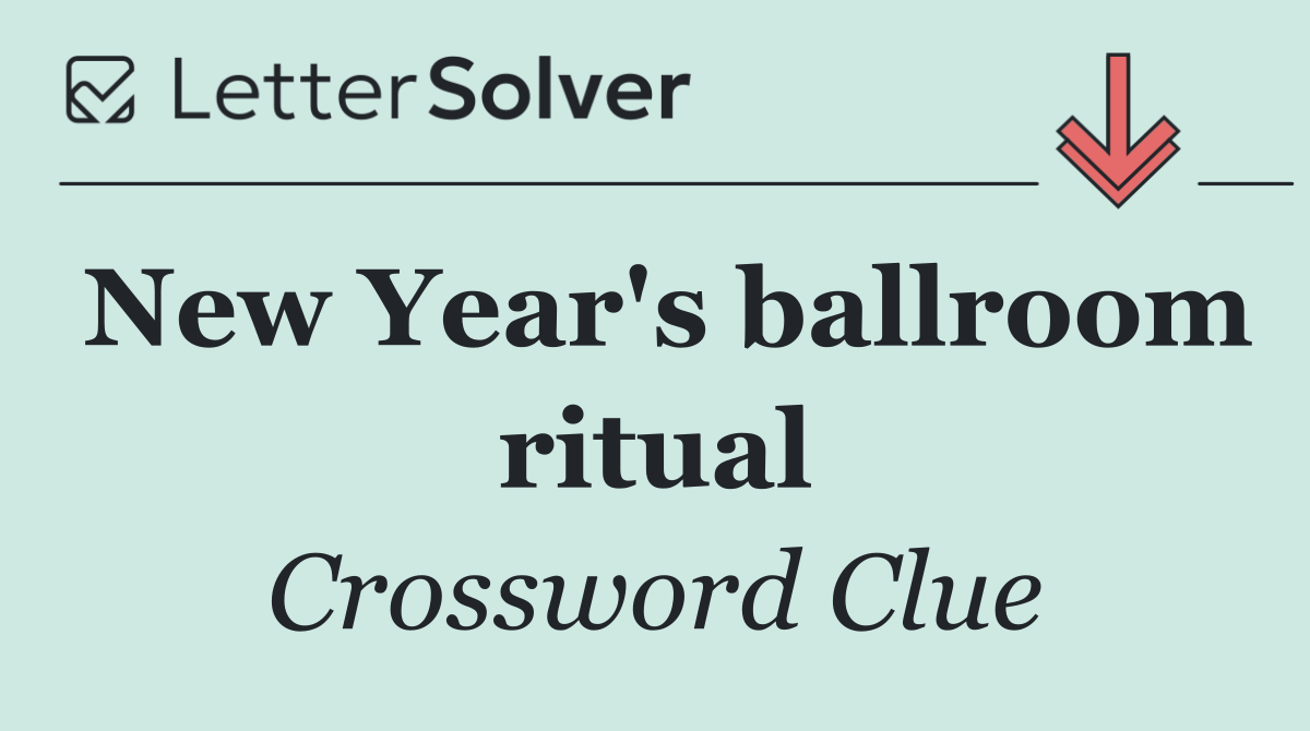 New Year's ballroom ritual