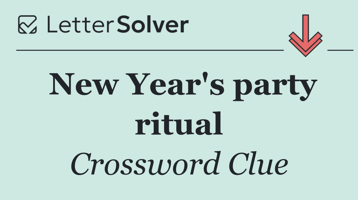 New Year's party ritual