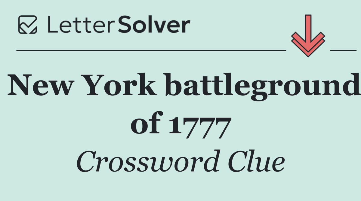 New York battleground of 1777
