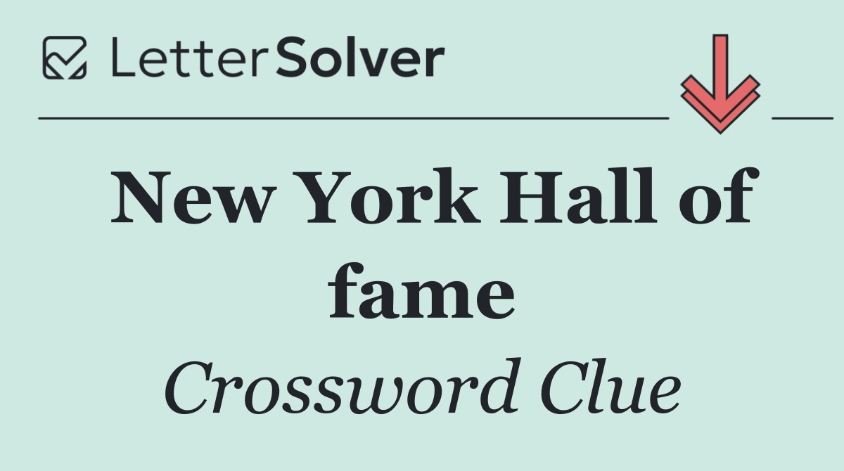New York Hall of fame