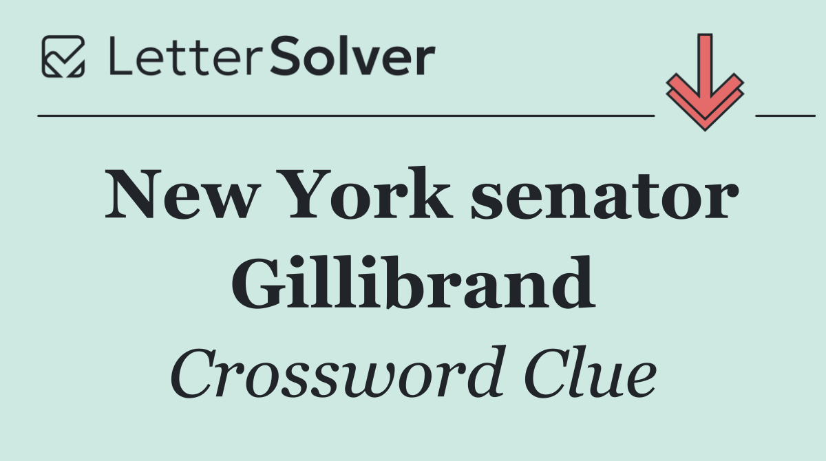 New York senator Gillibrand