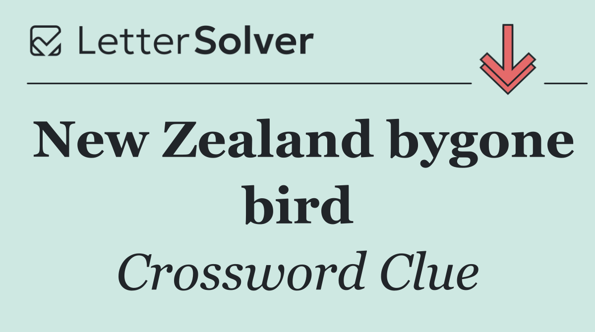 New Zealand bygone bird