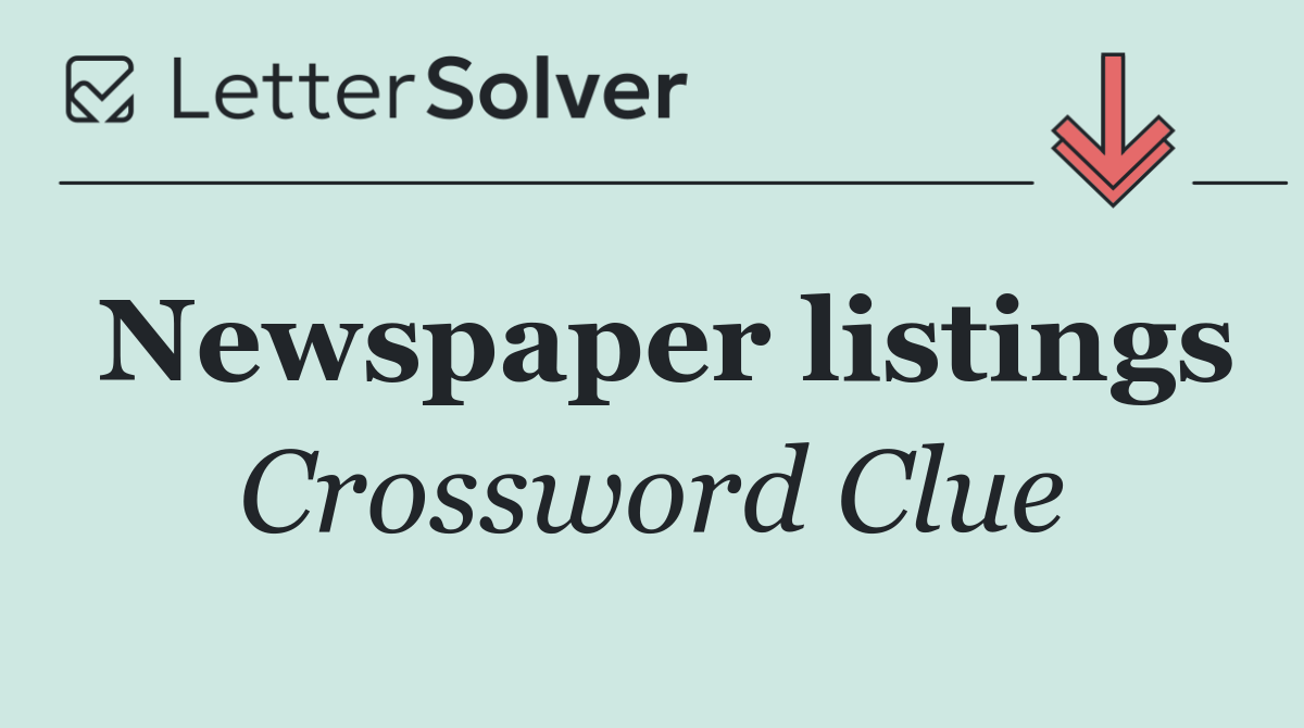 Newspaper listings