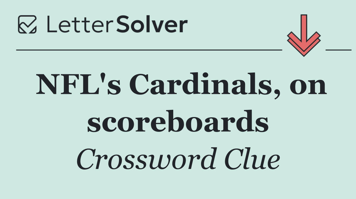 NFL's Cardinals, on scoreboards