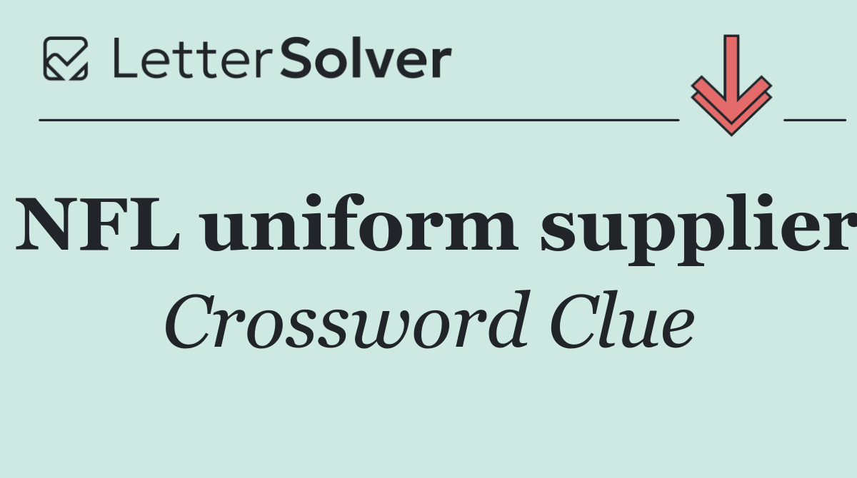 NFL uniform supplier
