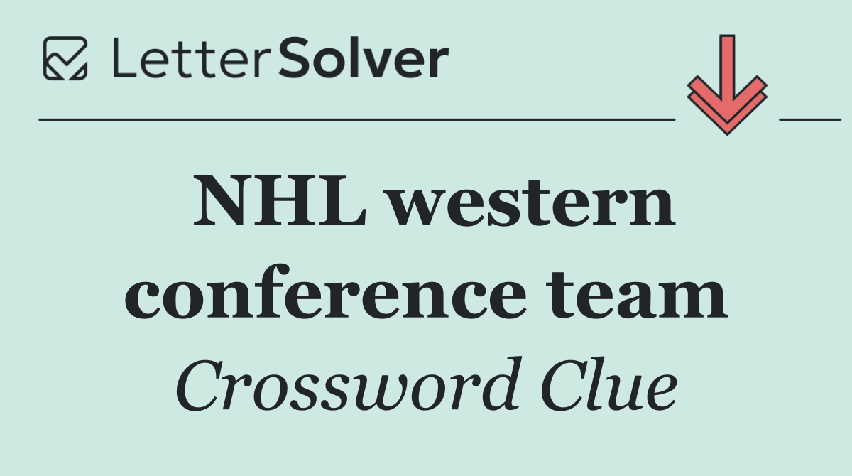 NHL western conference team
