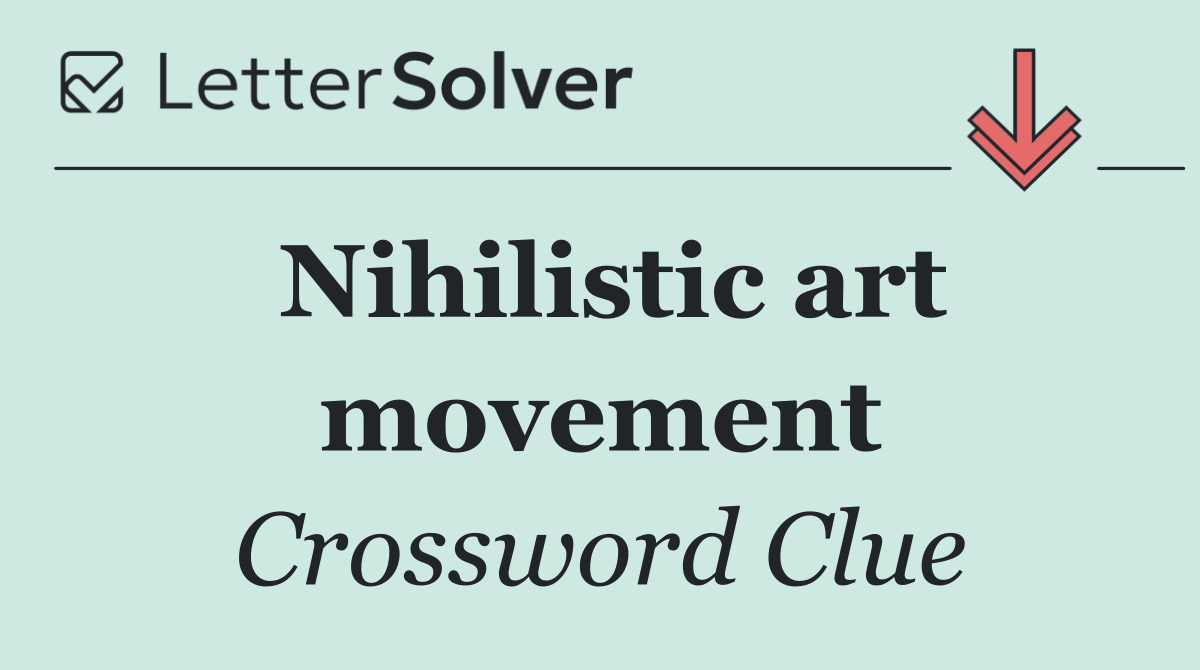 Nihilistic art movement