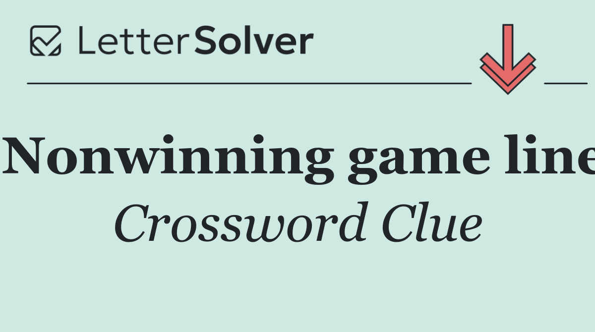 Nonwinning game line