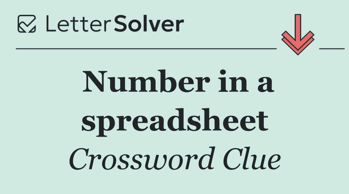 Number in a spreadsheet