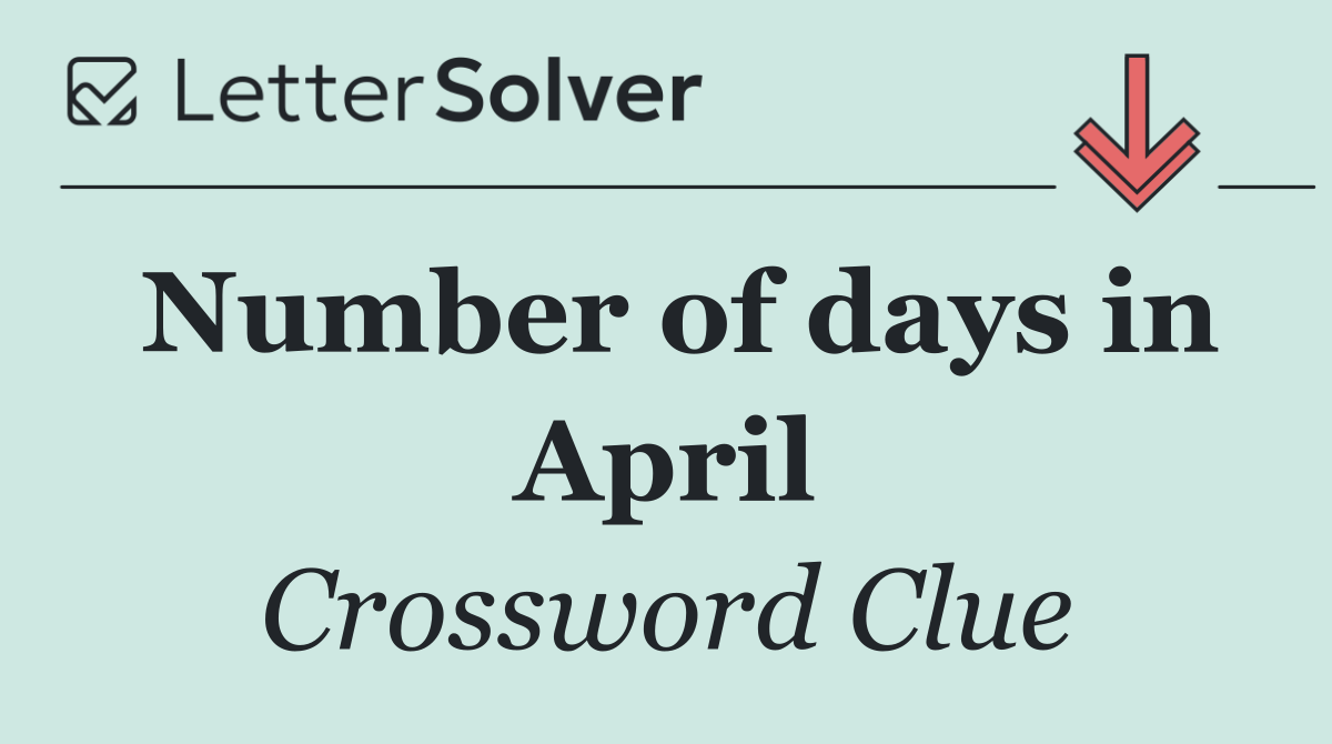 Number of days in April