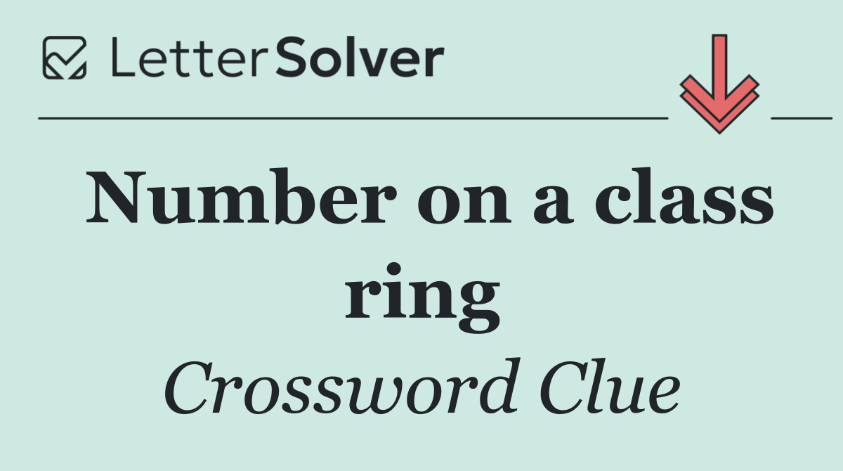 Number on a class ring