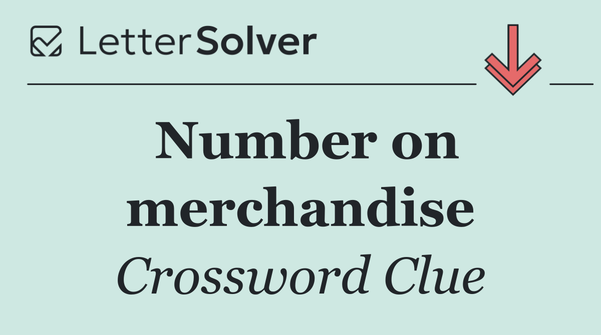 Number on merchandise