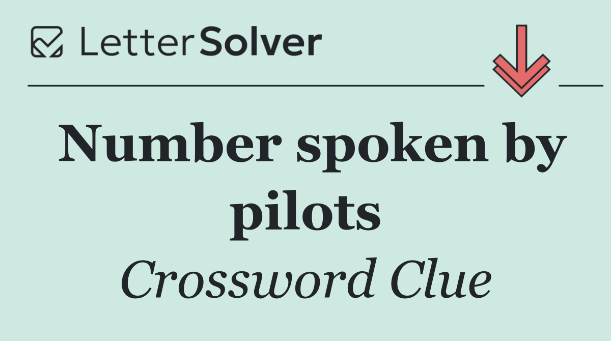 Number spoken by pilots