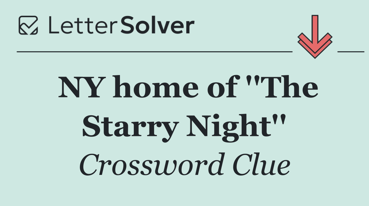 NY home of ''The Starry Night''