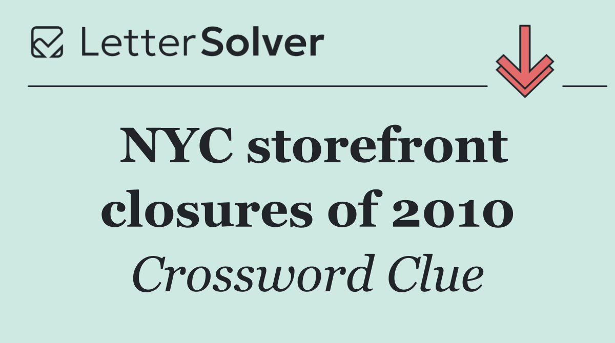 NYC storefront closures of 2010