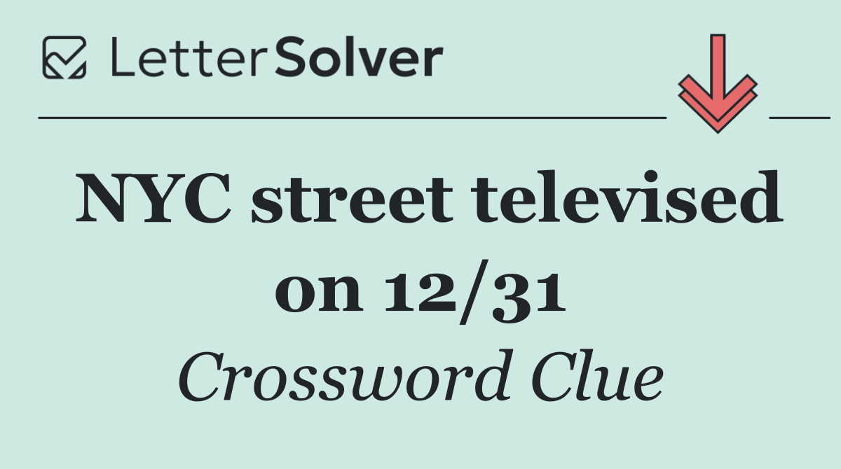 NYC street televised on 12/31