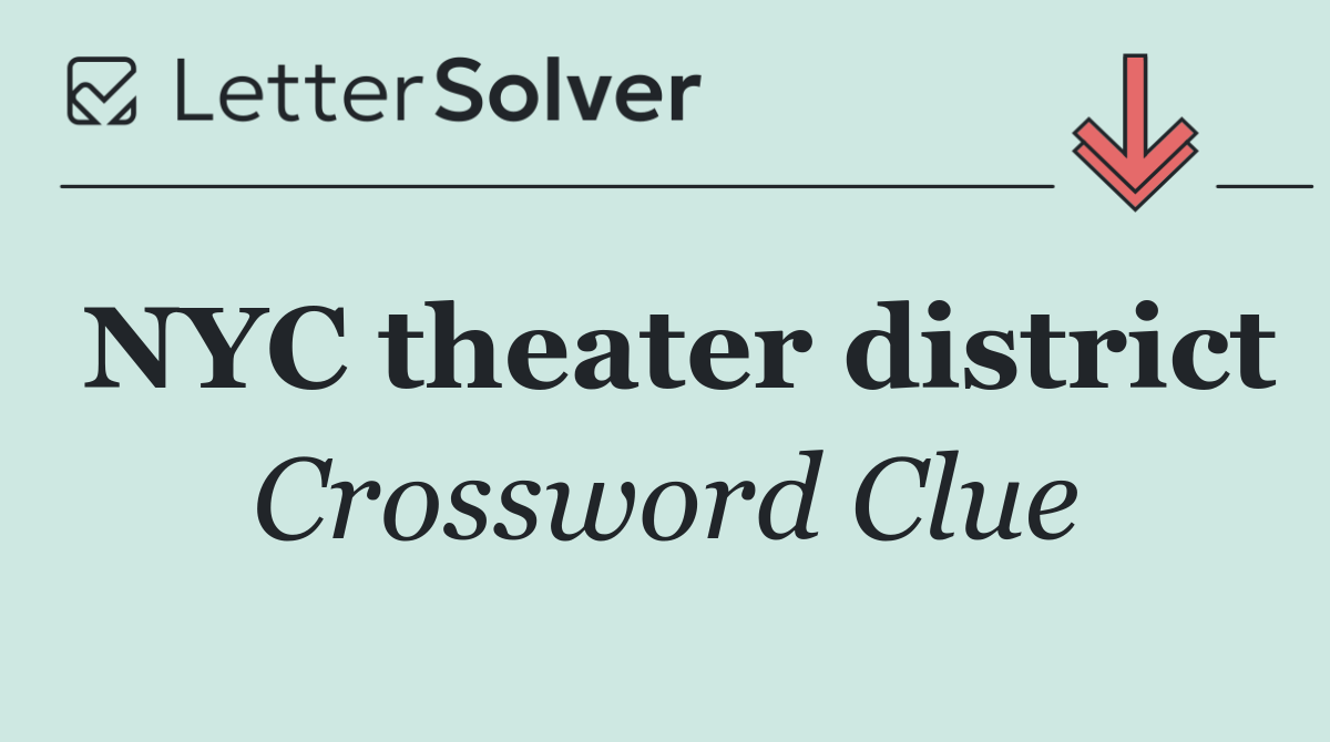 NYC theater district