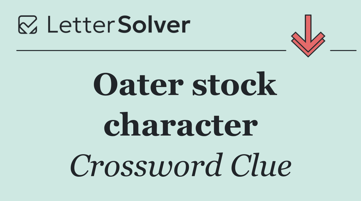 Oater stock character