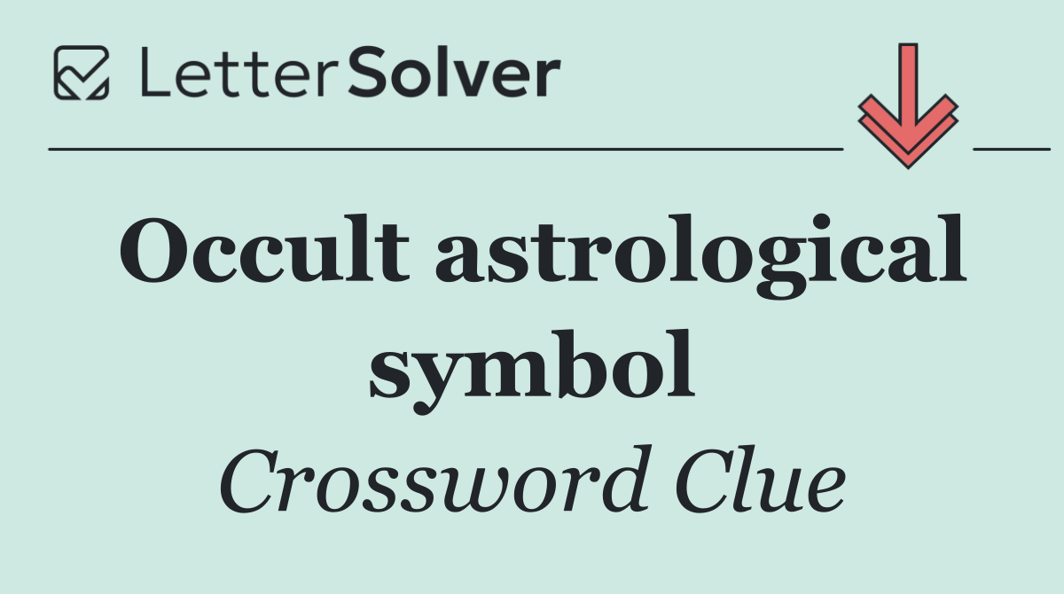 Occult astrological symbol