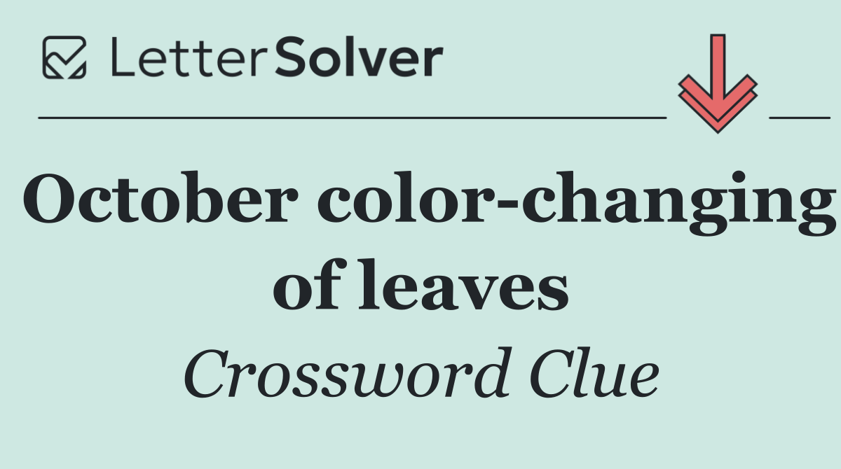 October color changing of leaves