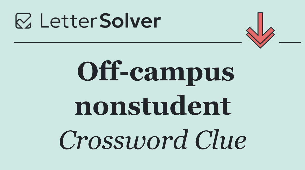 Off campus nonstudent