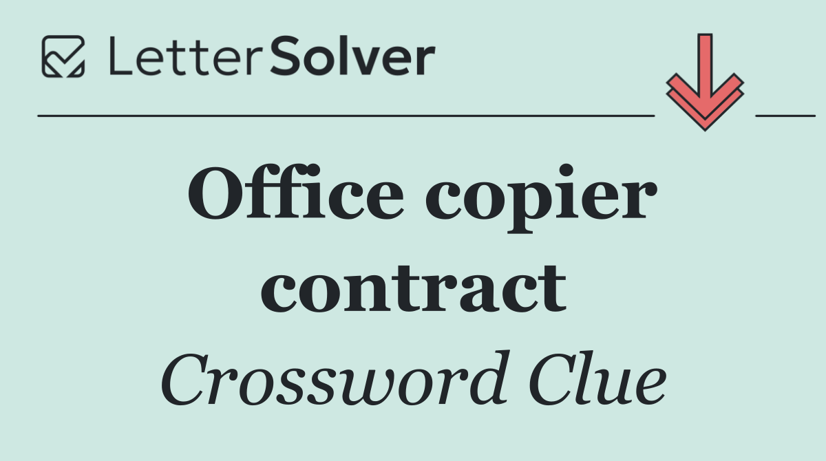 Office copier contract