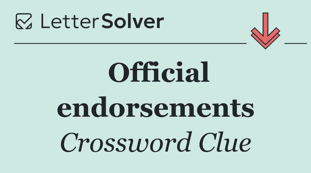 Official endorsements