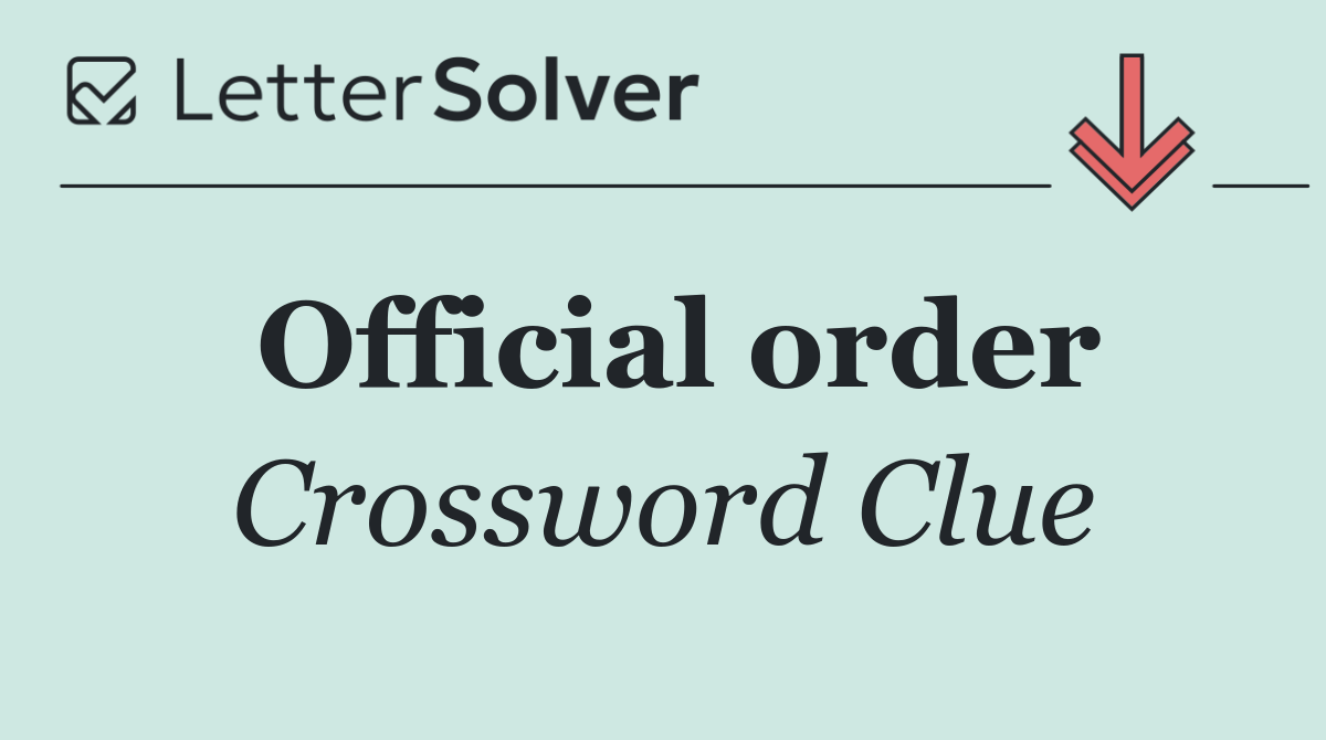 Official order