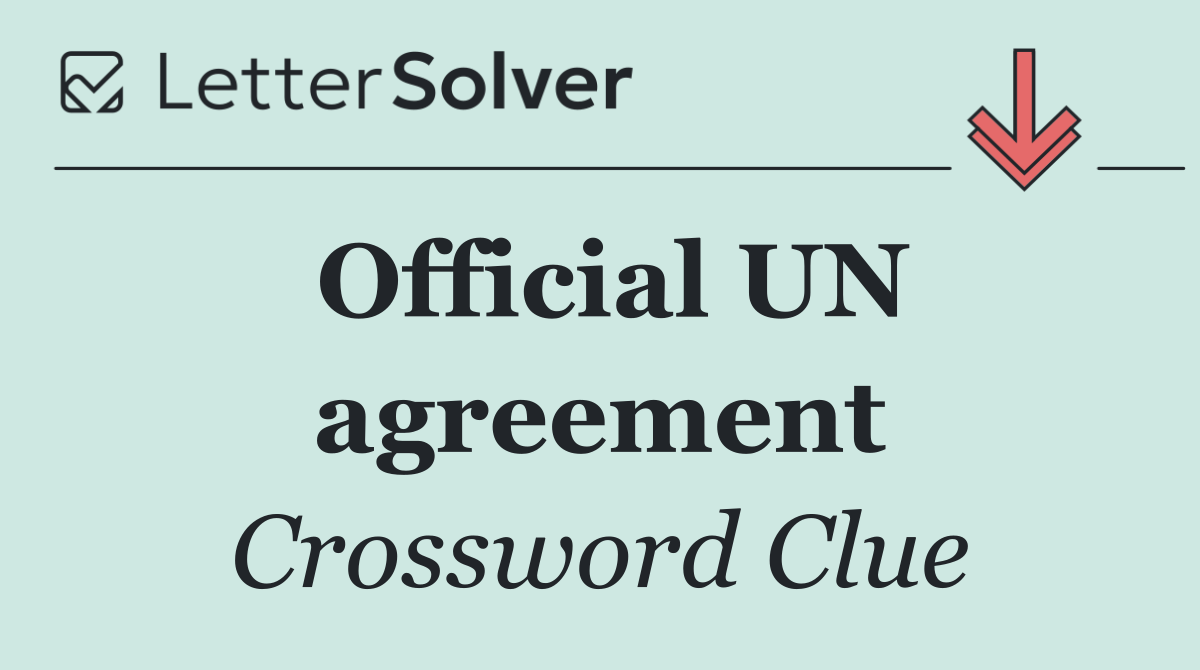 Official UN agreement